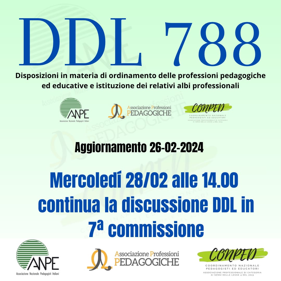 DDL 788 – Continua la discussione in 7a commissione 28/02/2024 ore 14:00